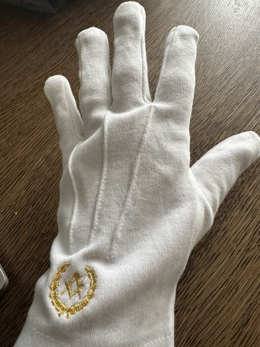 Conjunto Maçónico- Gravata, luvas e pin