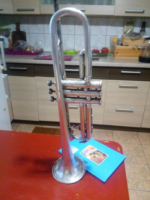 Zabytkowa kolekcjonerska trąbka muzyczna