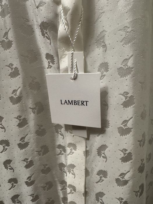 NOWA jedwabna koszula Lambert 38 z metką premium Office Core biała żakard