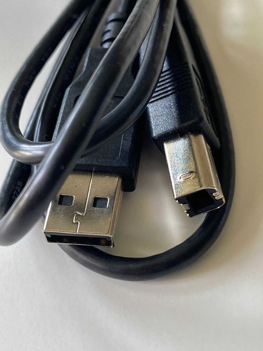 Kabel do drukarki przewód drukarkowy USB 2.0 A-B M/M 1,5 m czarny