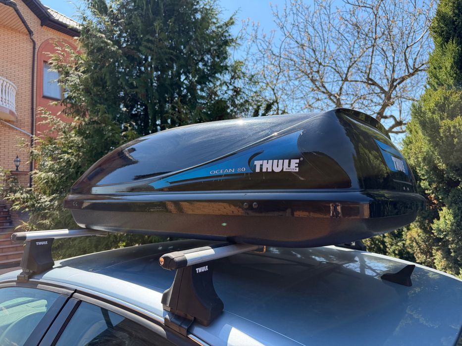 Автобокс Thule Ocean (оригінал) + рейлінги | комплект на дах авто | бокс Туле