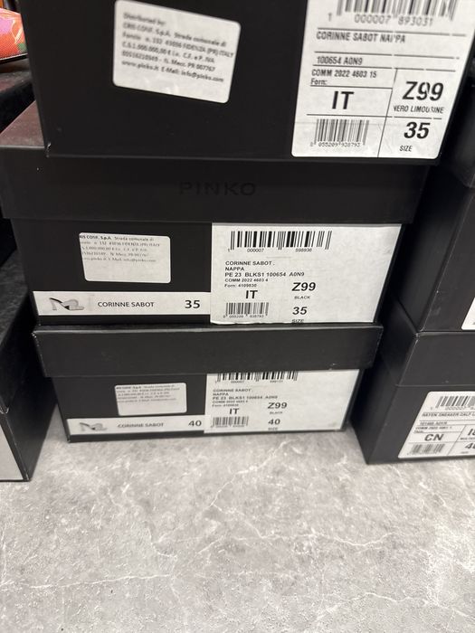Klapki Pinko skora 35,40 czarne