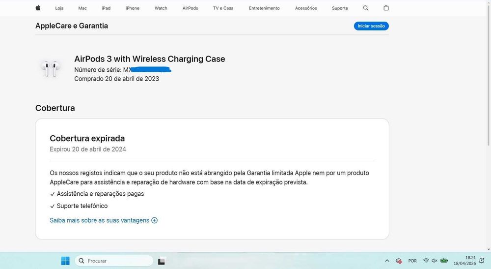 2 Dois Apple Airpods - 1 Apple Airpods 2 e 1 Apple Airpods 3 - com as respectivas caixas de Carregamento Originais