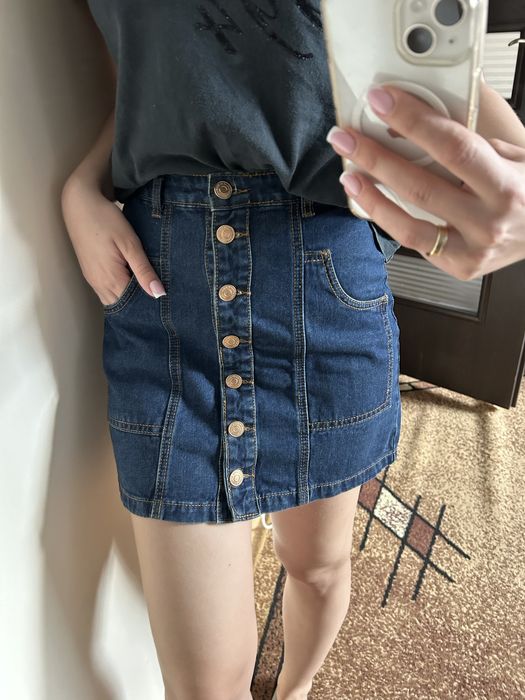 Jeansowa spódniczka stradivarius r.S