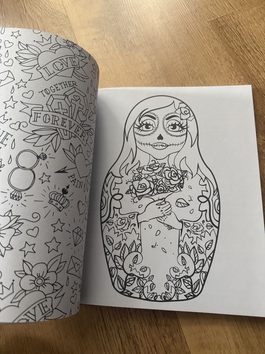 Kolorowanka antystresowa dla dorosłych Tatuaże