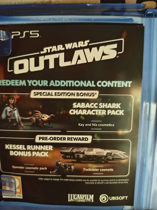 Star wars outlaws диск Ps5