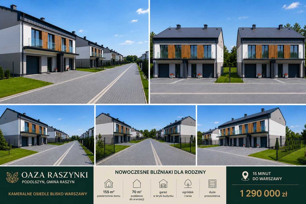 Dom na sprzedaż – Oaza Raszynki | 155 m² + poddasze 70 m² | Raszyn
