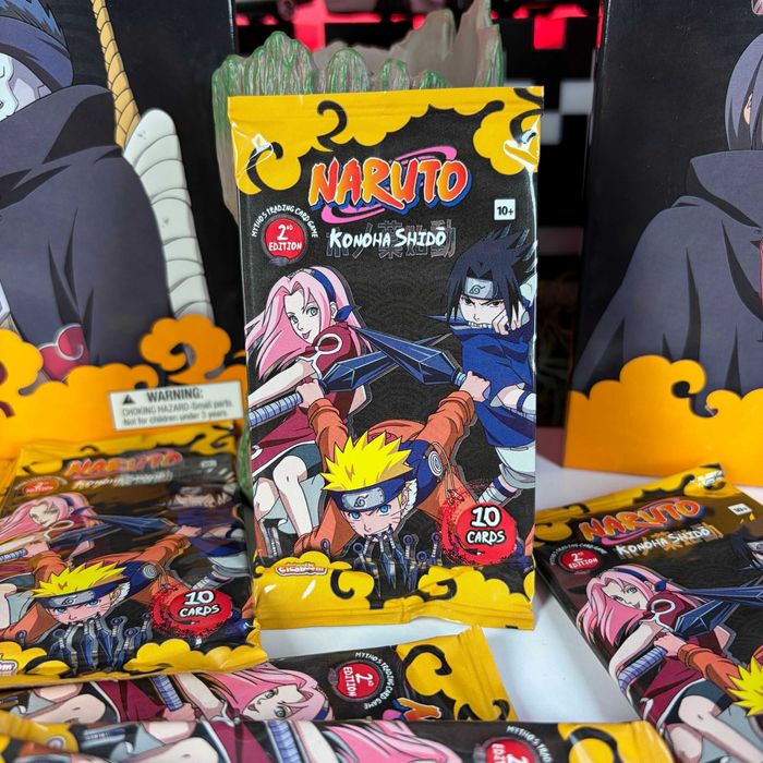Картки Naruto Mythos TCG Konoha Shido 2nd Edition колекційні карточки Наруто Міфос Коноха Шидо ТСГ 2 видання бустер пак асортиемнт