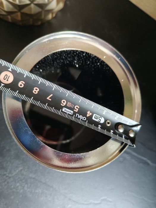 Elegancki pojemnik kuchenny na cukier szklany z czarnymi kryształkami