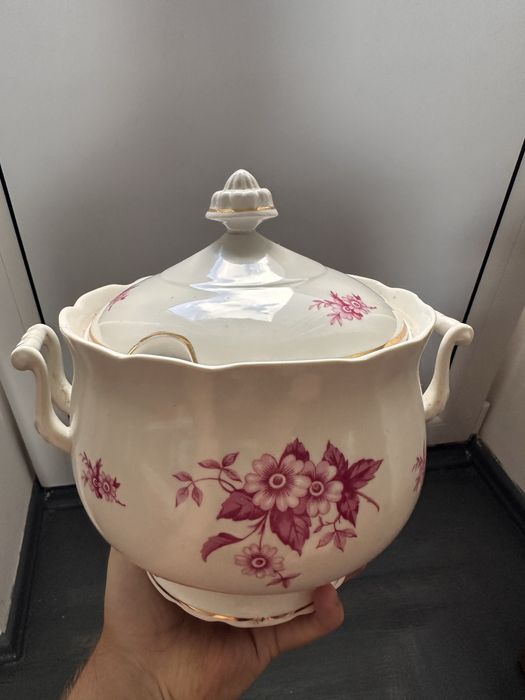 Супница Коростень с позолотой фарфор 3 л