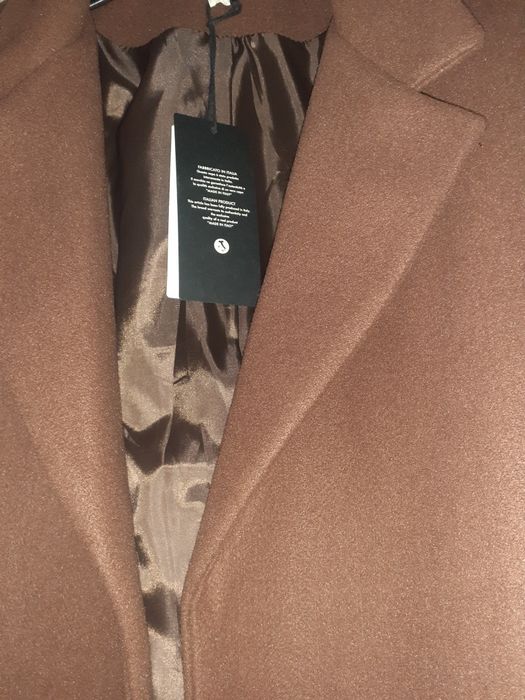 Nowy płaszcz camel Made in Italy oversize