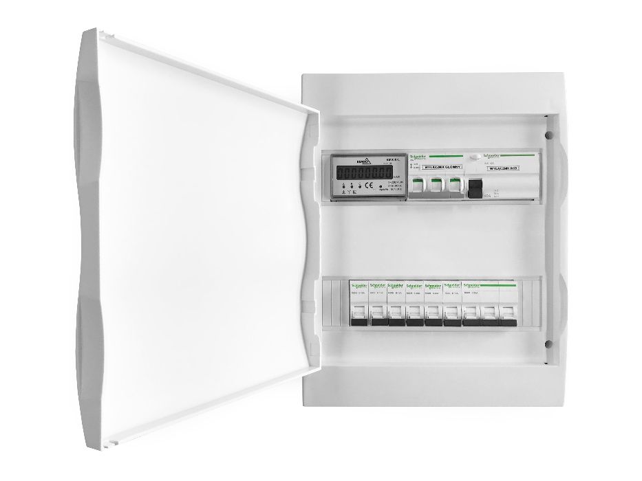 Rozdzielnica natynkowa z licznikiem i zabezpieczeniami 24 moduły Easy9