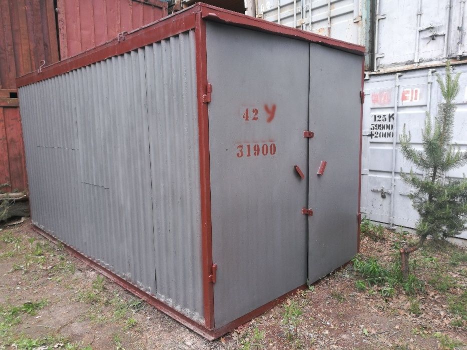 Контейнер Автогараж стандартный, новый цельномет 3х3х4 или 3х3х6 Выбор