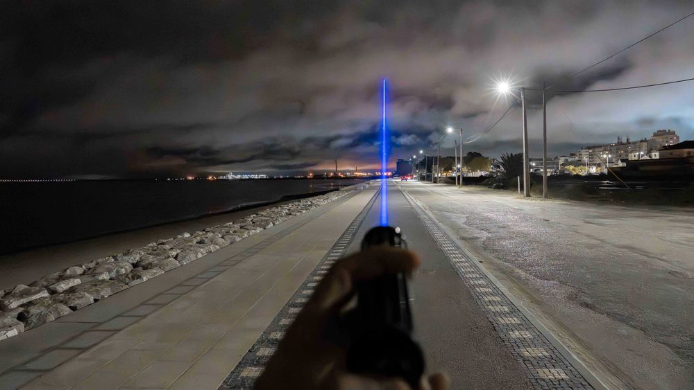 Laser azul de alta potência, novo.