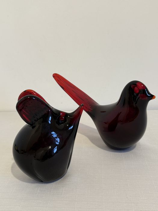 Figurki z ciężkiego starego szkła Murano