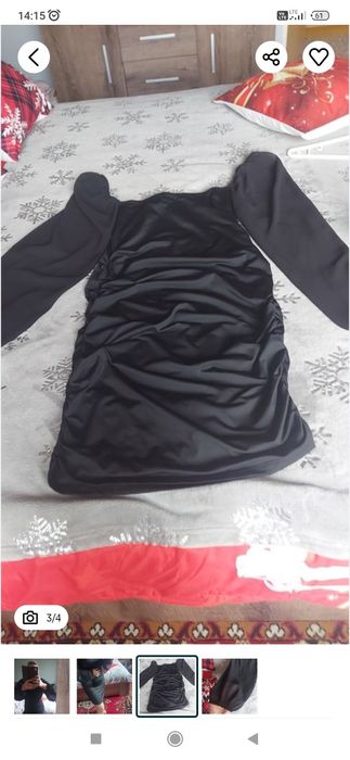 Piękna sukienka z marszczeniem l/xl