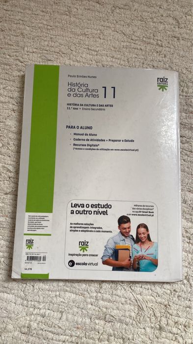Manual História da Cultura e das Artes 11 Raiz Editores
