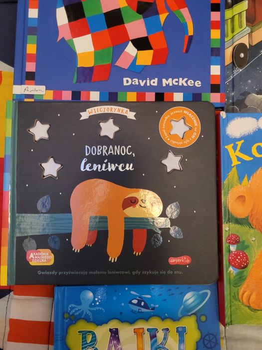 Książeczki x6 ELMER bajki Nocą Podróż i inne