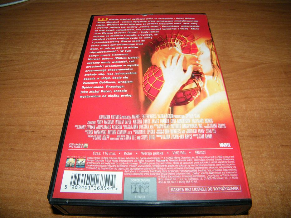 Spider-Man Kaseta VHS