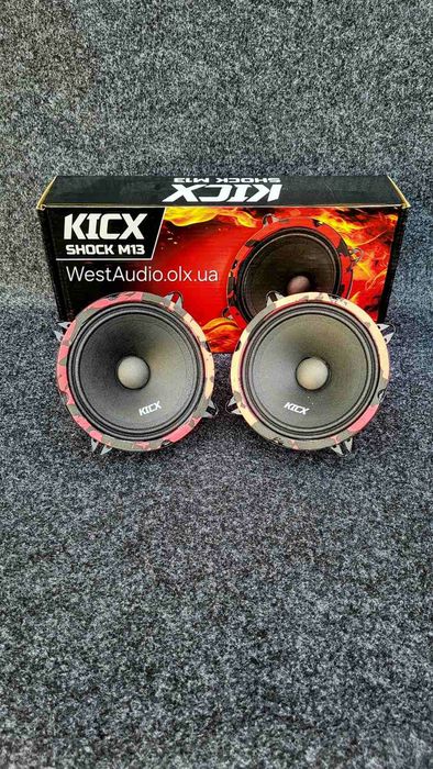 13см НОВИНКА Kicx Shock M13 динаміки в авто, колонки