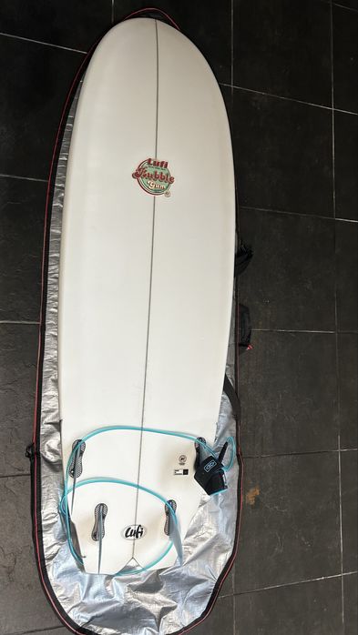 Prancha de surf Lufi Bubble Gum com capa