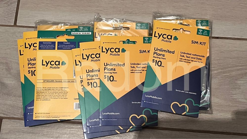 USA sim karta Lycamobile amerykański starter nowy