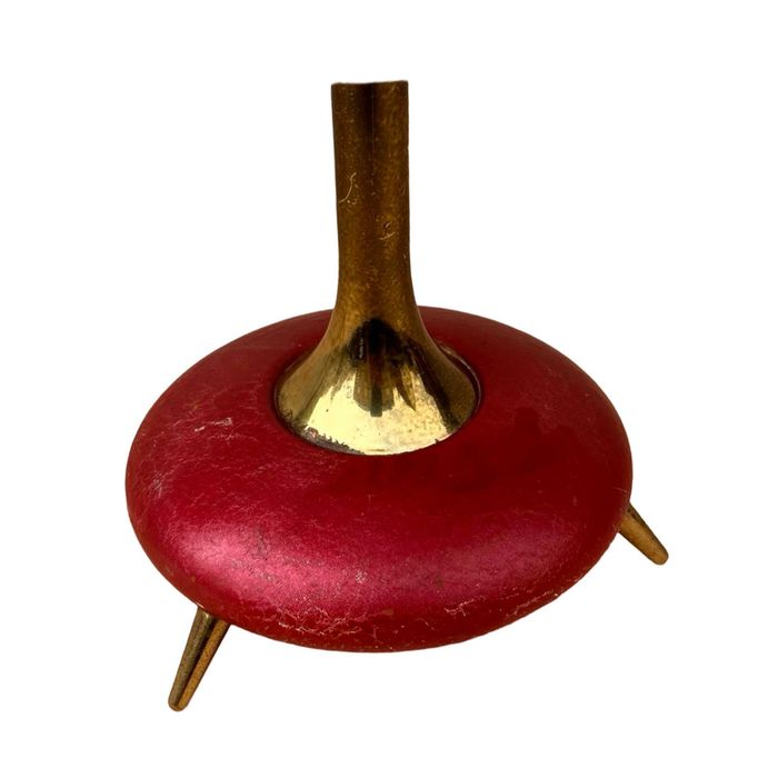 Lampa stołowa z abażurowym kloszem Belgia lata 80.