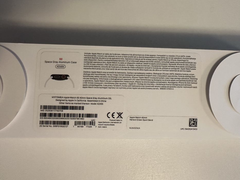 Apple Watch SE 40 mm (1.generacja)