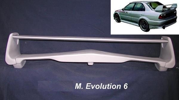 Aileron / lip / spoiler traseiro Universal Tipo Mitsubishi Lancer Evoluition 6