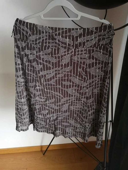 Esprit brązowa spódnica w białe paski r. 40/L