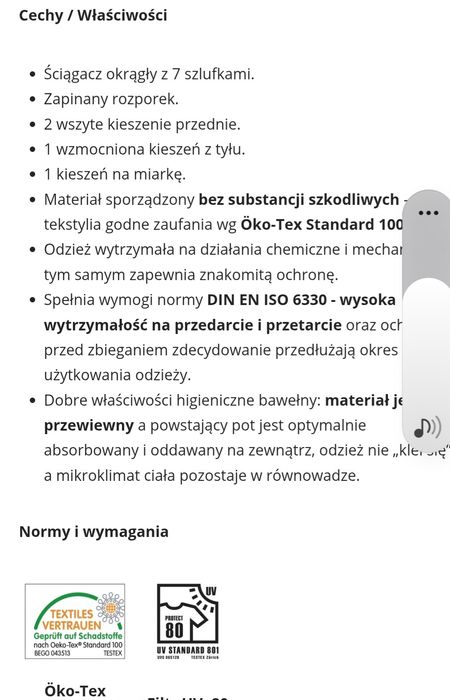 Bawełniane spodnie ochronne techniczne Planam Nowe