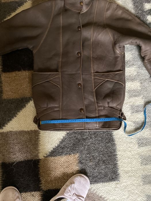 Кожаная женская дубленка