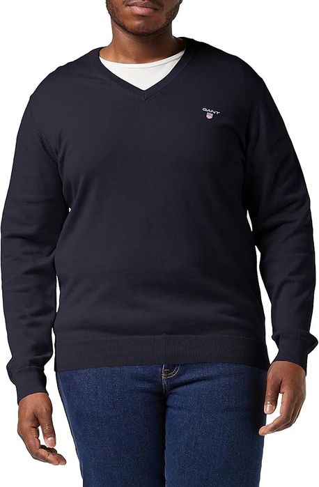 Sweter granatowy wełniany Gant L