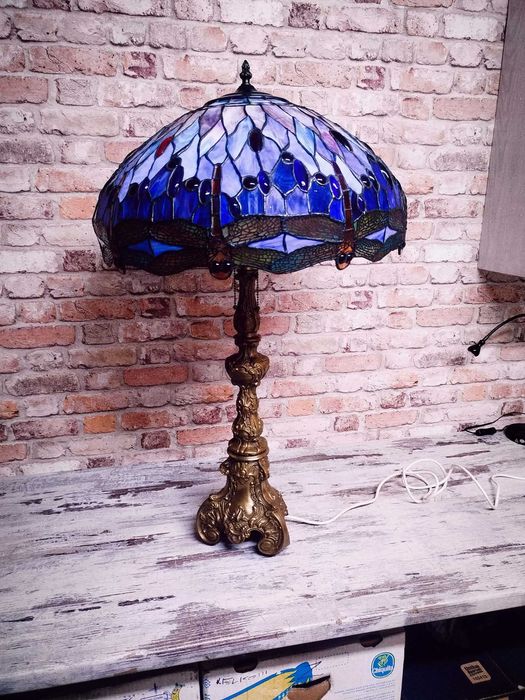 witrażowa lampa Tiffany wys. 86 cm- WAŻKI