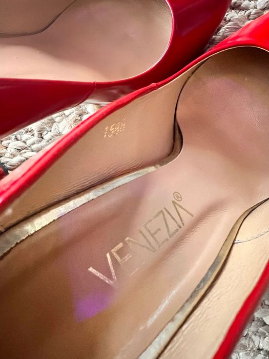Czółenka czerwone sexy Venezia