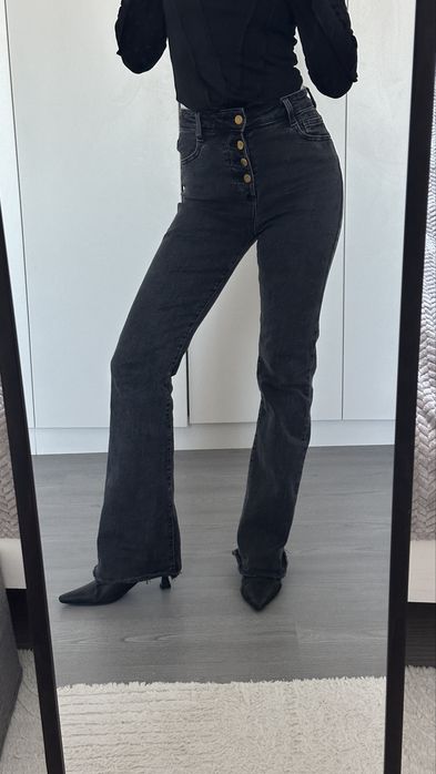 Джинси zara графіт кльош