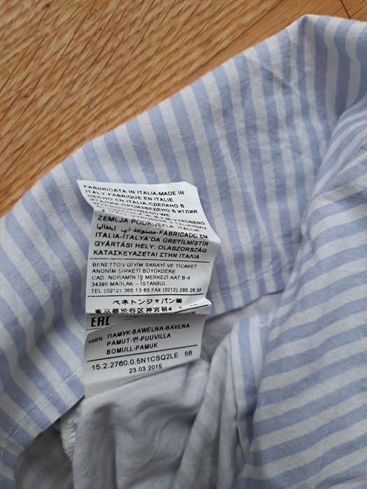 Camisa Benetton - 56cm - 1 a 3 meses - Nova!