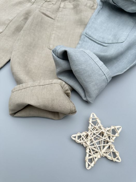 Літні штани  Zara брюки льняні льон трузери 1,5 та 2 роки