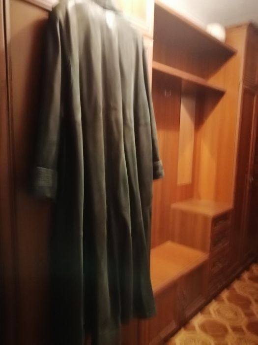 Плащ кожаний женский супер батал
