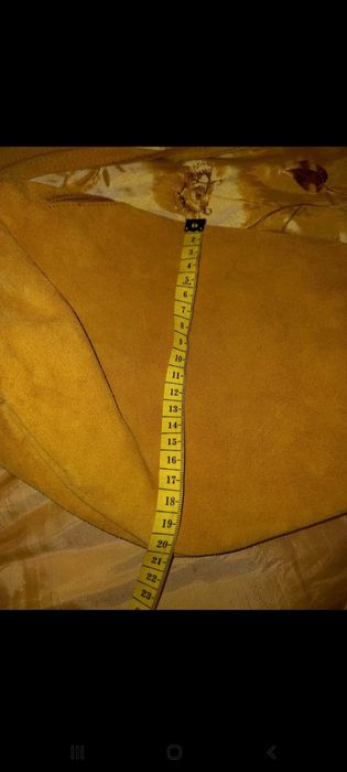 Mala pequena de ombro, em camurça, amarelo torrado - Springfield