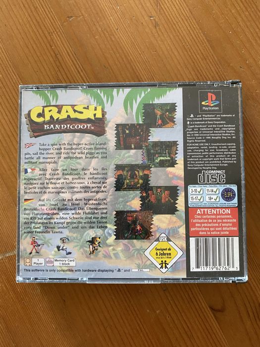 PSX PS1 Playstation Crash Bandicoot
