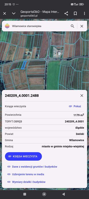 Sprzedam działkę 1200 m2
