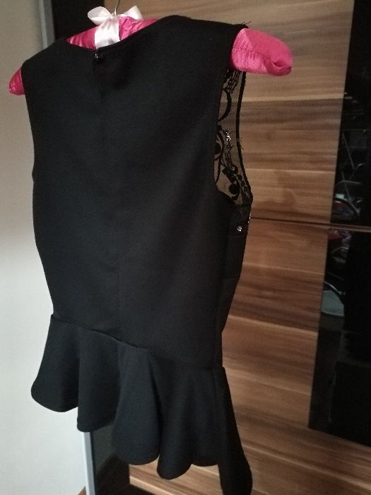 Bluzka New Look Koronka Baskinka Kamienie xs 34