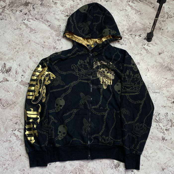 Мужская зип-худи в стиле Y2K / Ed Hardy /