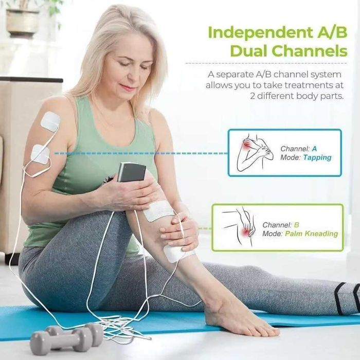 Двоканальний м'язовий стимулятор AUVON TENS Unit з 20 режимами, Amazon, Німеччина