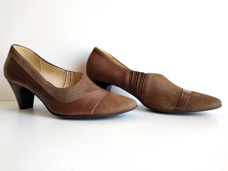 7267. WOJAS - eleganckie cappuccino skóra 37.