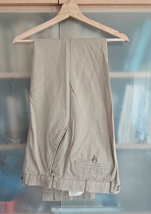 Spodnie chino Hiltl Sports kolor kawy z mlekiem bawełna rozm. 98