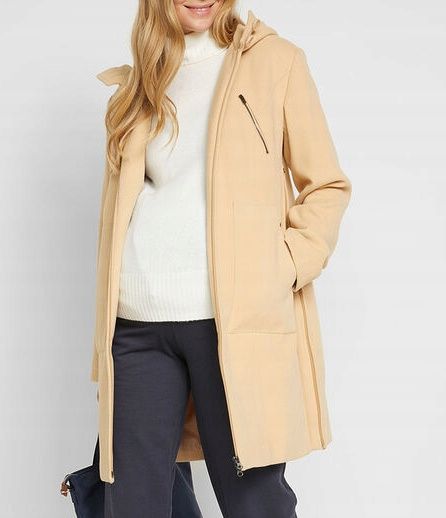 B.P.C płaszcz ciążowy z panelem na dziecko beżowy 42.