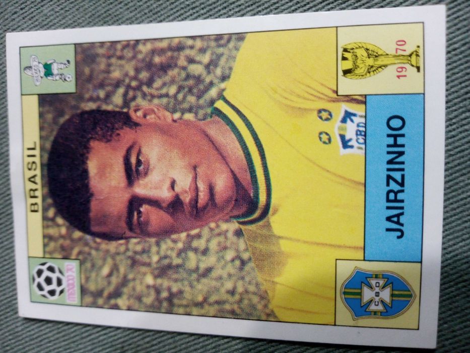 Cromo Panini World Cup Story de Jairzinho no Mundial 70