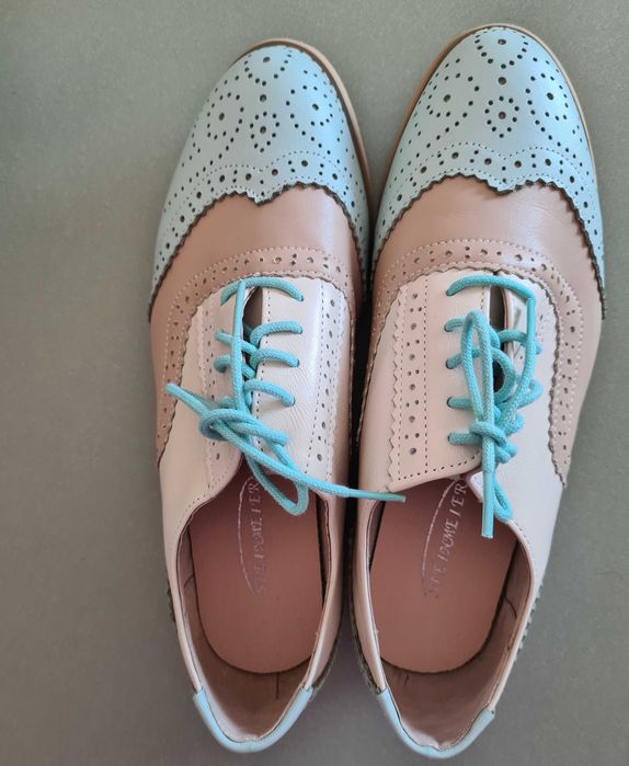 Sapatos Oxford mulher Mocassins verão Senhora pele natural Novos t.39